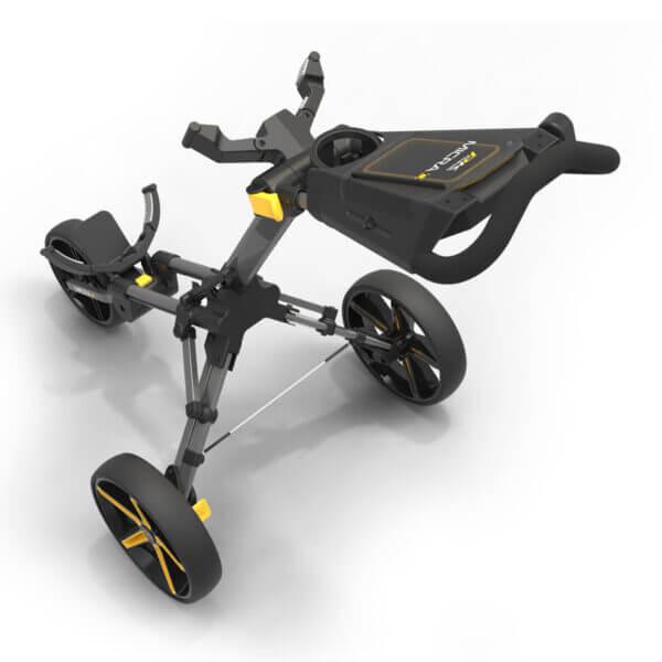 PowaKaddy MICRA Golf Push Trolley - Yellow - main image