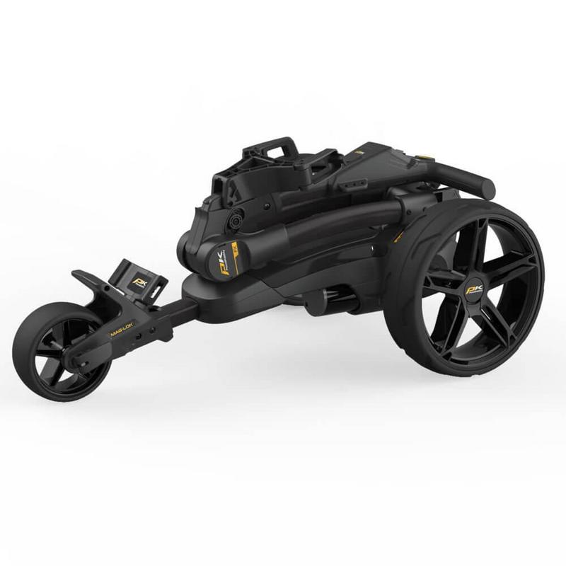 PowaKaddy FX1 Black Electric Golf Trolley 2024 - Extended Lithium - main image