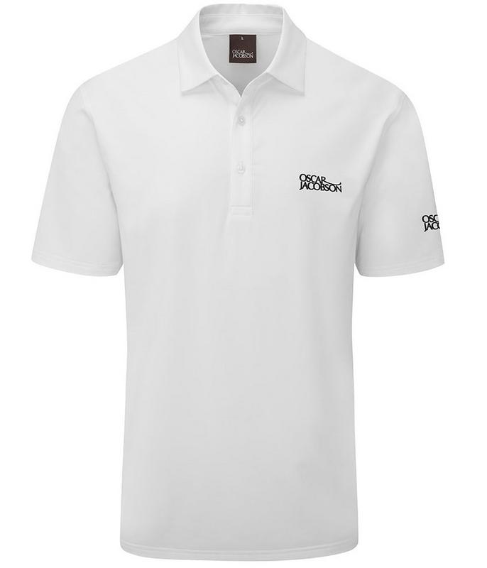 Oscar Jacobson Chap Tour Mens Golf Polo Shirt - White - main image