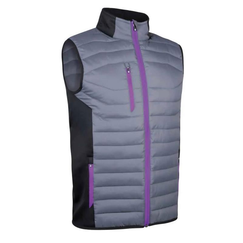 Sunderland Anton Mens Padded Golf Gillet - Gunmetal/Black/Ultraviolet - main image