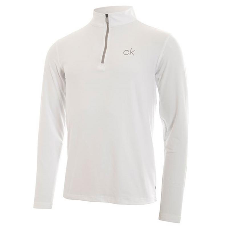 Calvin Klein Newport Half Zip Golf Sweater - White - main image