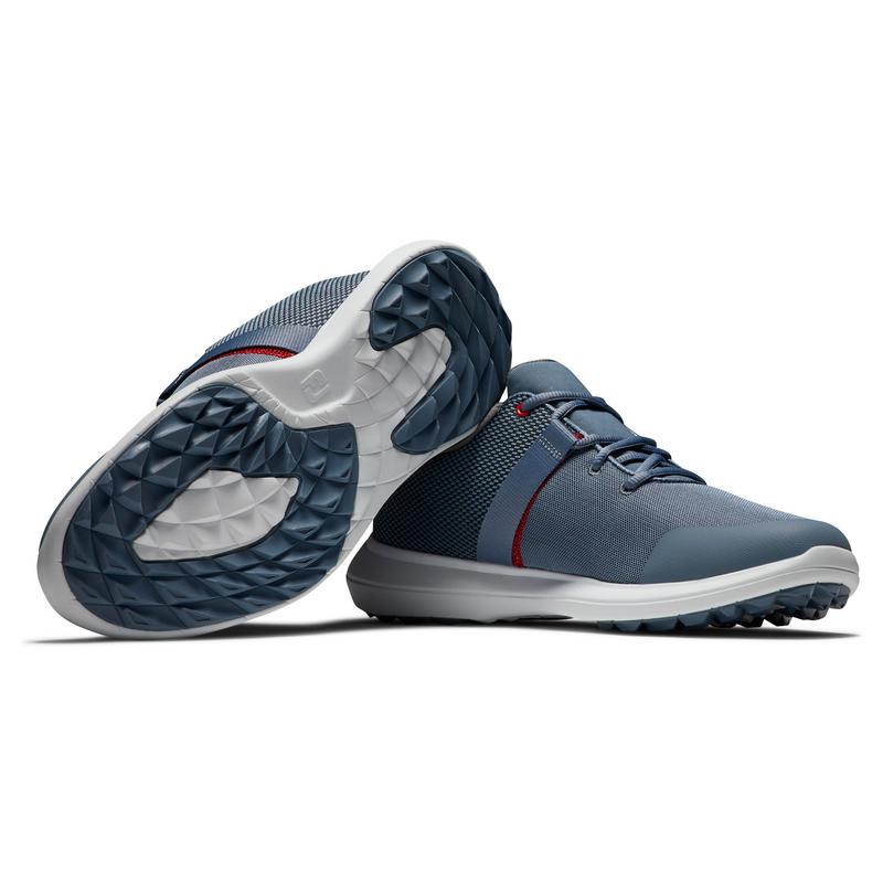 FootJoy Flex Golf Shoes - Steel Blue/Red - main image