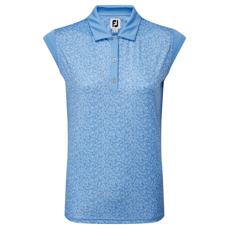 FootJoy Womens Cap Sleeve Interlock Print - Blue Jay - main image