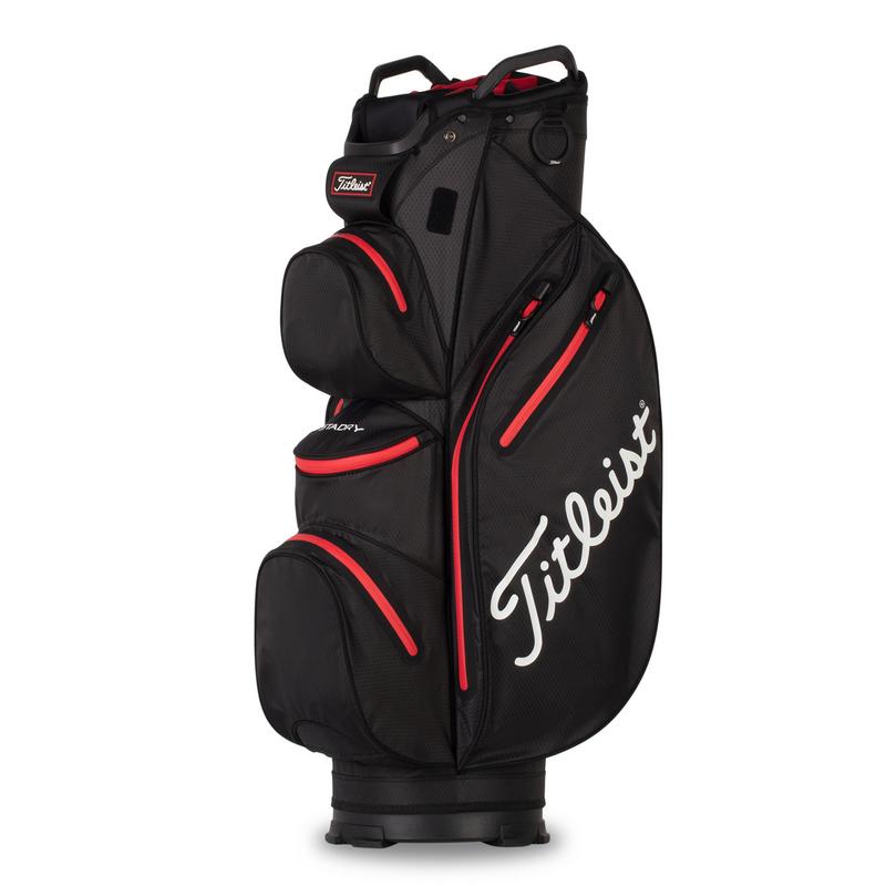 Titleist StaDry Waterproof 14 Way Golf Cart Bag - Black/Red - main image