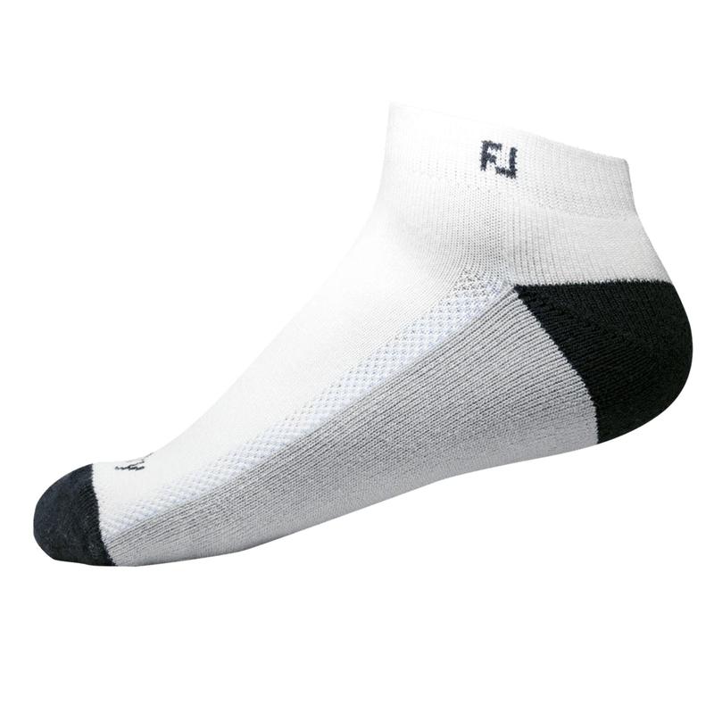 FootJoy ProDry Sport Golf Socks - 2 Pairs - White with Blue & Grey - main image