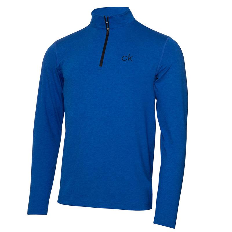 Calvin Klein Newport Half Zip Golf Sweater - Nautical Blue Marl - main image