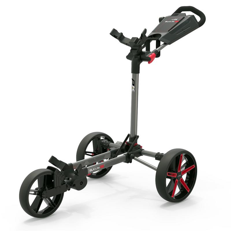 Photos - Golf Powakaddy PowaKaddy DLX-Lite FF Push Cart  Trolley - Gunmetal/Red