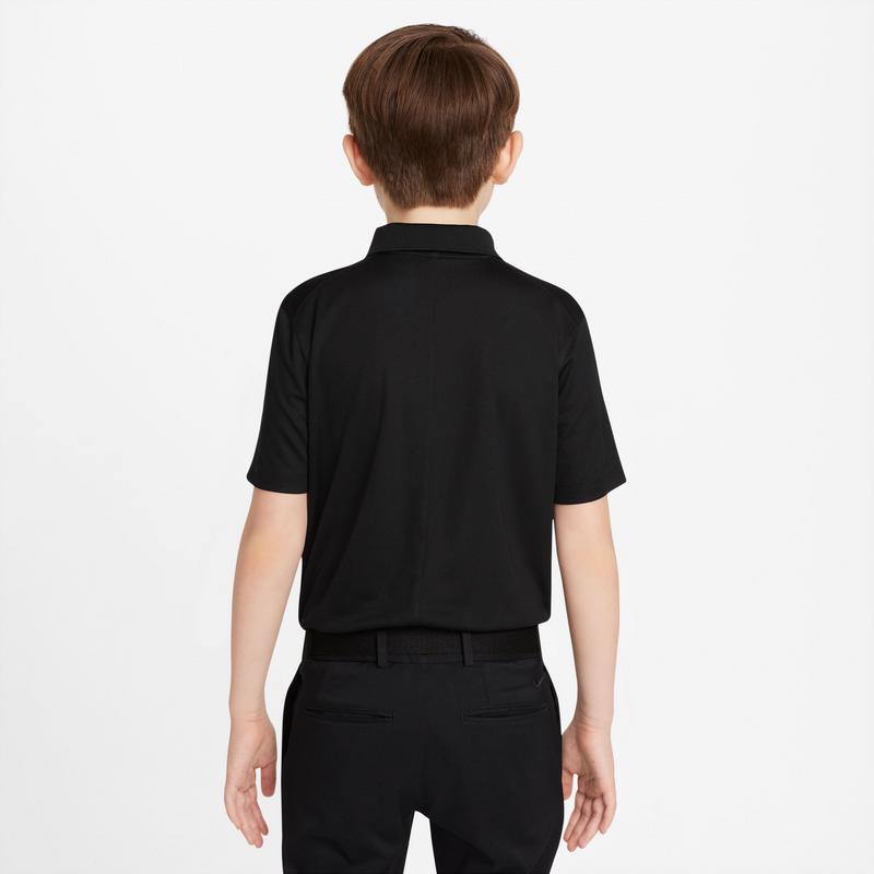 Nike Boys Dri-Fit Victory Solid Golf Polo Shirt - Black/White - main image