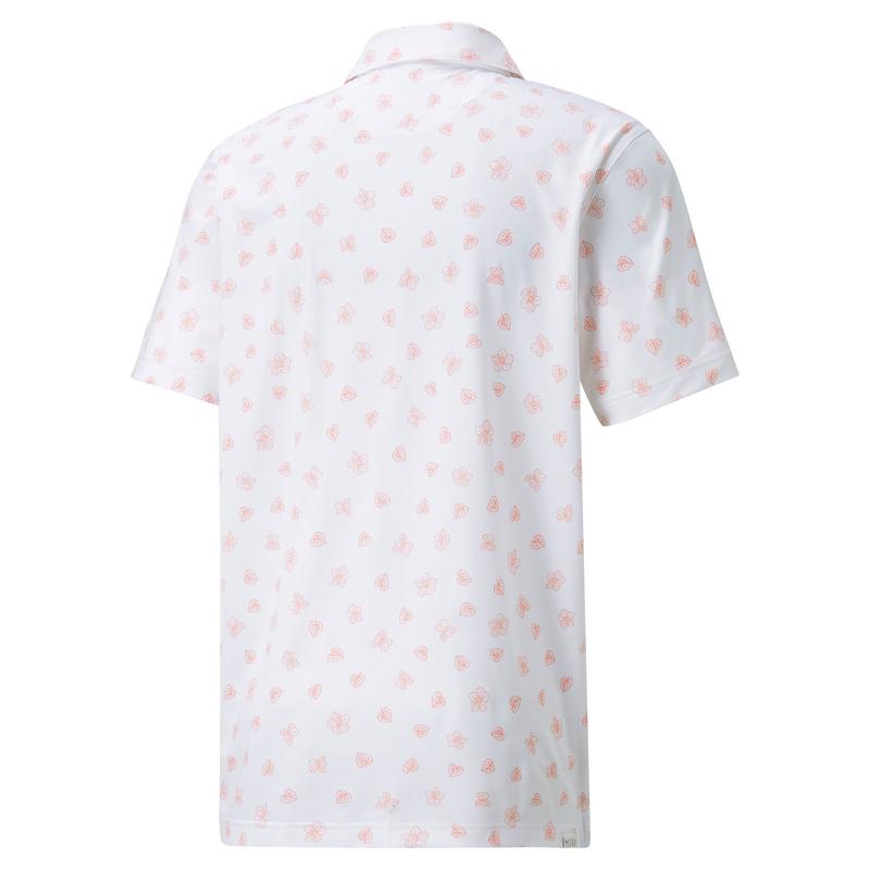 Puma MATTR Spring Golf Polo - White/Pink - main image