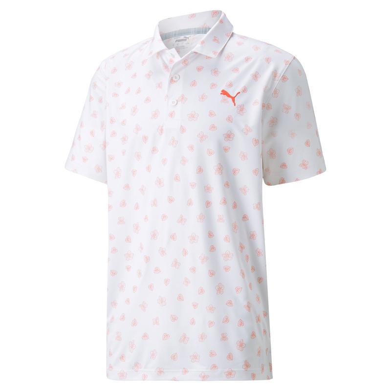 Puma MATTR Spring Golf Polo - White/Pink - main image