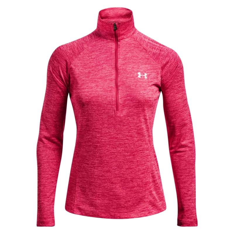 Under Armour Womens UA Tech Twist 1/2 Zip Golf Top - Penta Pink - main image