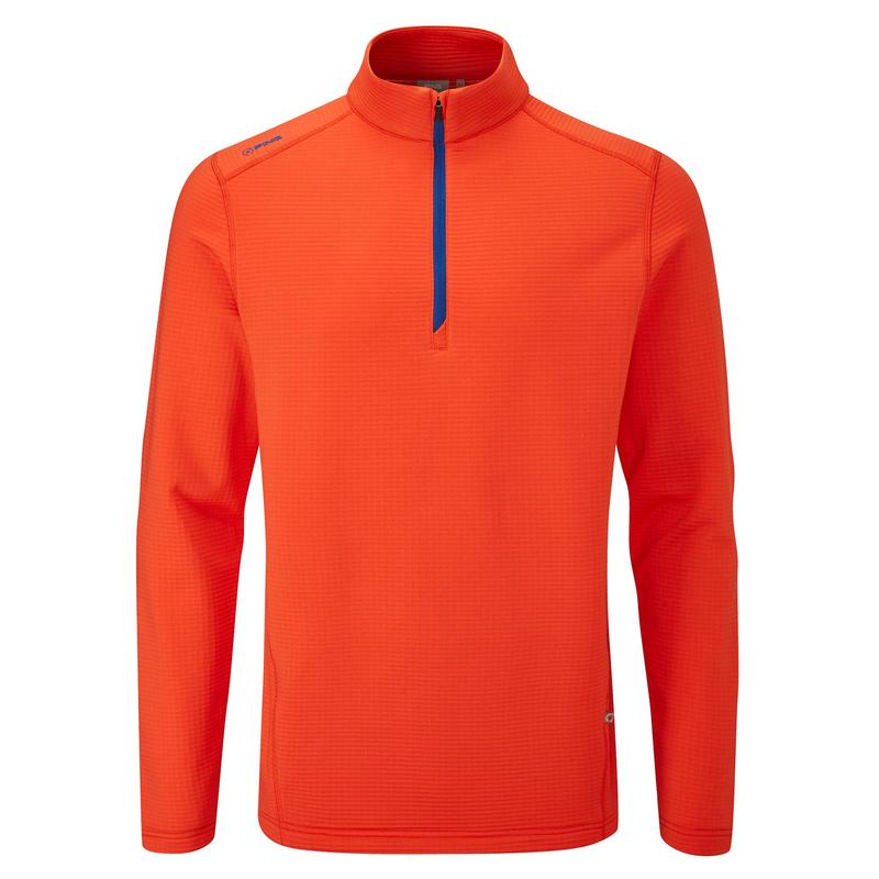 Ping Edwin Half Zip Golf Midlayer Sweater - Flame - main image