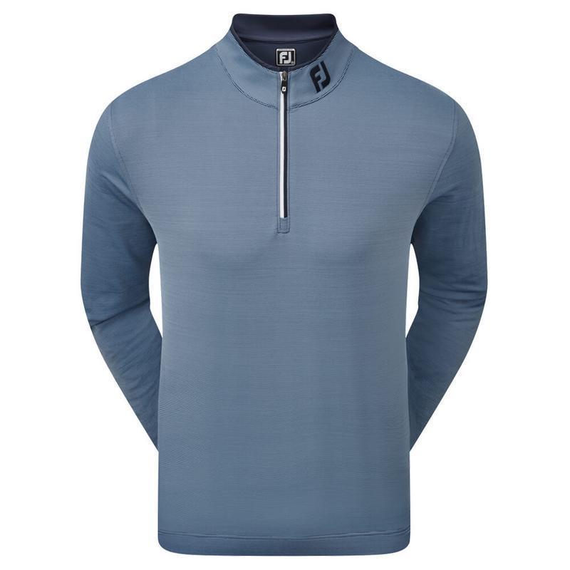 FootJoy Lightweight MicroStripe Half Zip Chill Out Golf Sweater - Navy  - main image