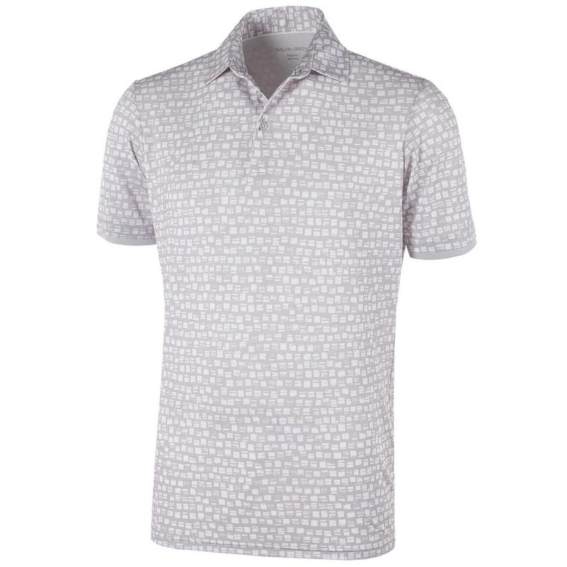 Galvin Green MACK Ventil8+ Golf Shirt - White/Grey - main image