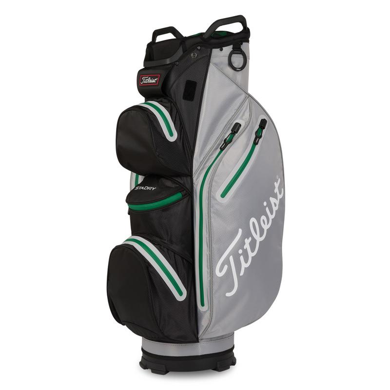 Titleist StaDry Waterproof 14 Way Golf Cart Bag - Grey/Black/Green - main image