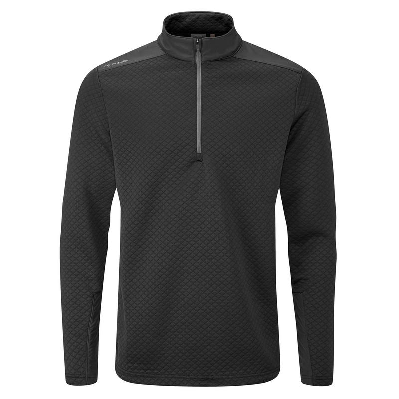 Ping Marshall Half Zip Fleece Golf Sweater Black Click Golf