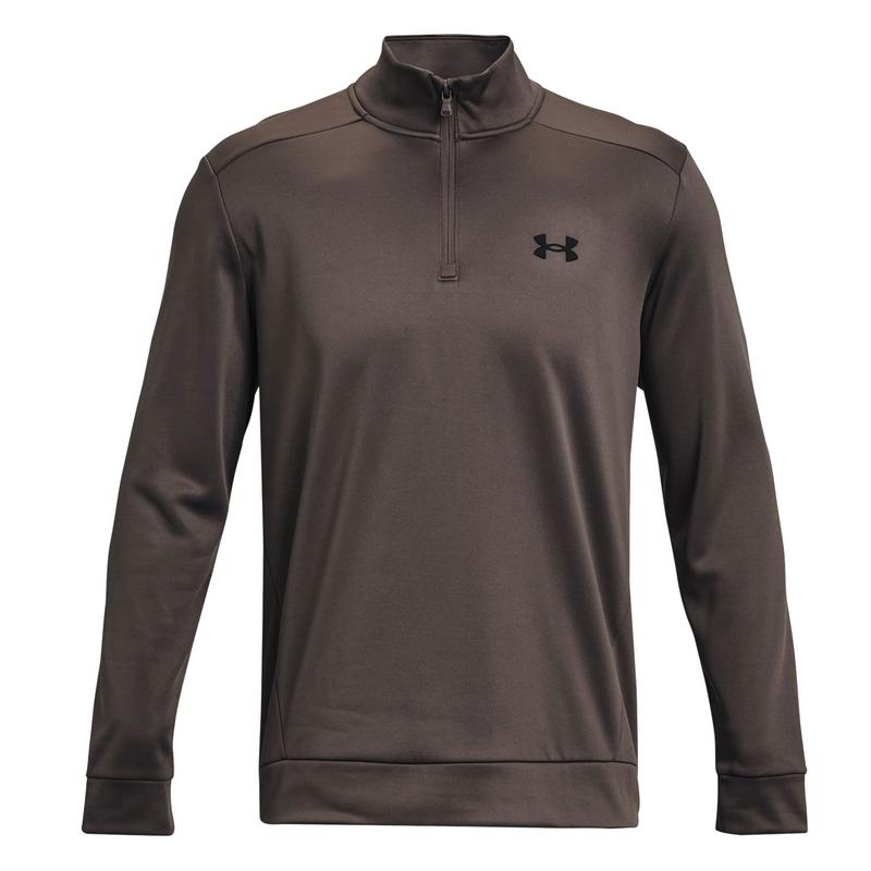 Under Armour Mens Armour Fleece 1/4 Zip Golf Sweater - Brown - main image