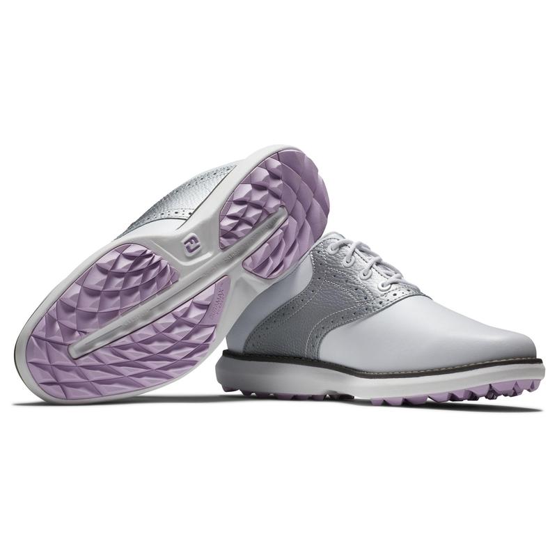 Footjoy Traditions Spikeless Women's Golf Shoe - White/Silver - main image