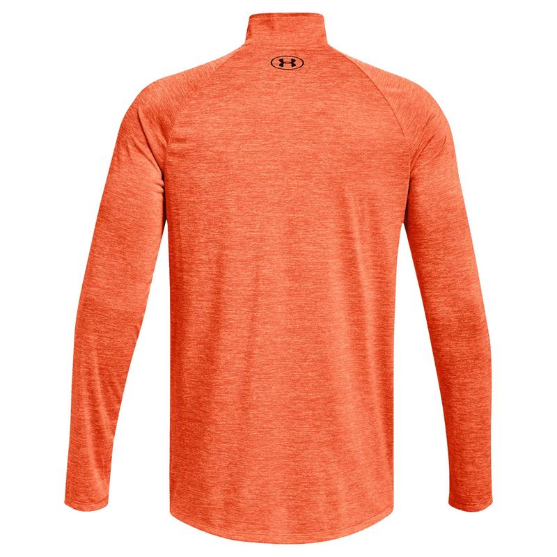 Under Armour Tech 2.0 Long Sleeve Golf Top Orange Burst Click Golf