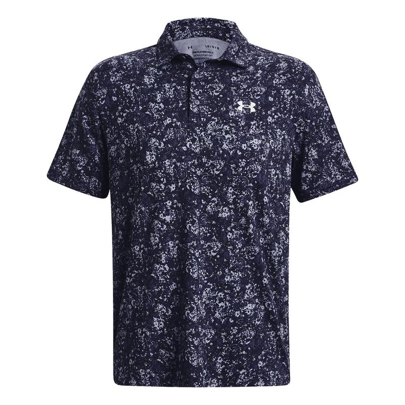 Under Armour Playoff 3.0 Printed Golf Polo Shirt - Midnight Navy - main image