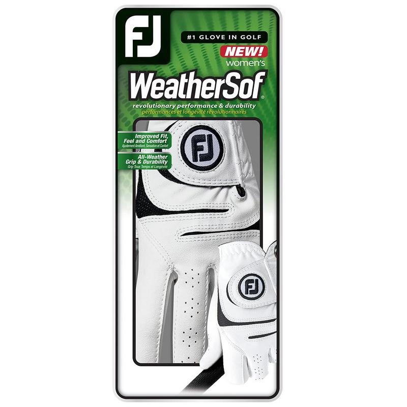 FootJoy WeatherSof Ladies All Weather Golf Glove - White - Multi-Buy Offer - main image