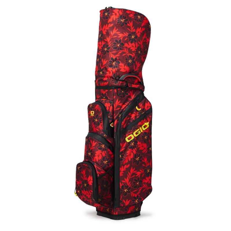 Ogio All Elements Silencer Golf Cart Bag - Red Flower Party - main image