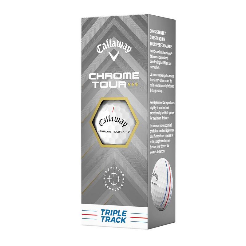 Callaway Chrome Tour Triple Diamond Triple Track Golf Balls - White - main image