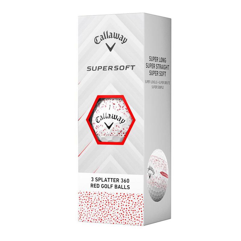 Callaway Supersoft Splatter 360 Golf Balls - Red - main image