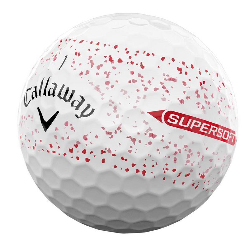 Callaway Supersoft Splatter 360 Golf Balls - Red - main image