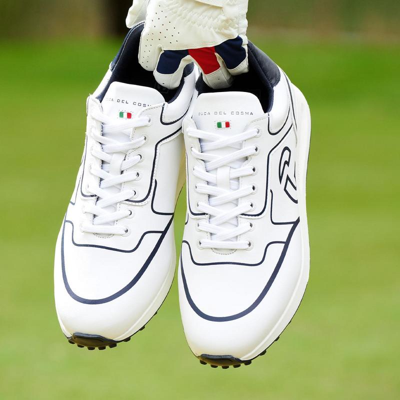 Duca Del Cosma Flyer Golf Shoes - White/Navy - main image
