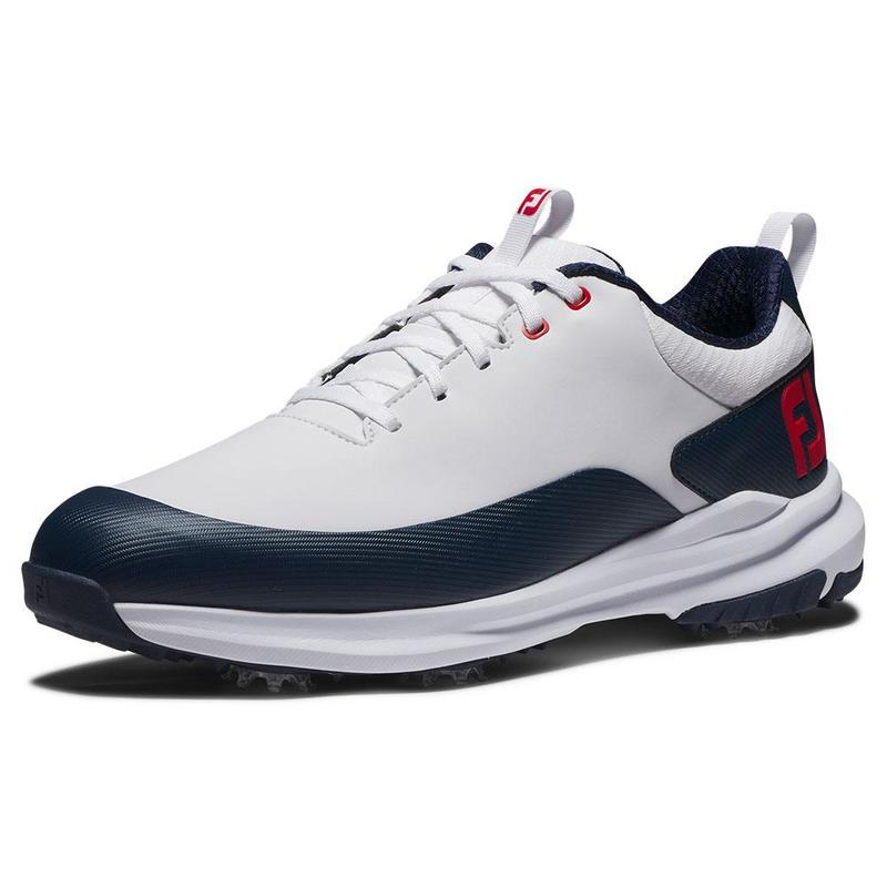 FootJoy Tour Rival Golf Shoes - White/Navy/Red - main image