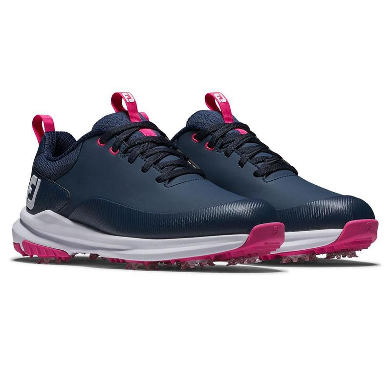 FootJoy Tour Rival Ladies Golf Shoes - Navy/White/Pink - main image