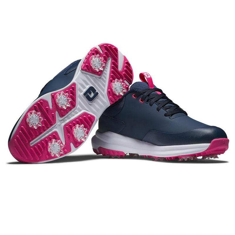 FootJoy Tour Rival Ladies Golf Shoes - Navy/White/Pink - main image