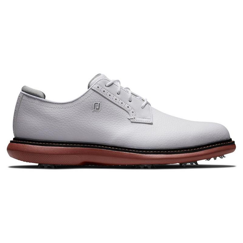 FootJoy Traditions Golf Shoe - White/White/Brick - main image