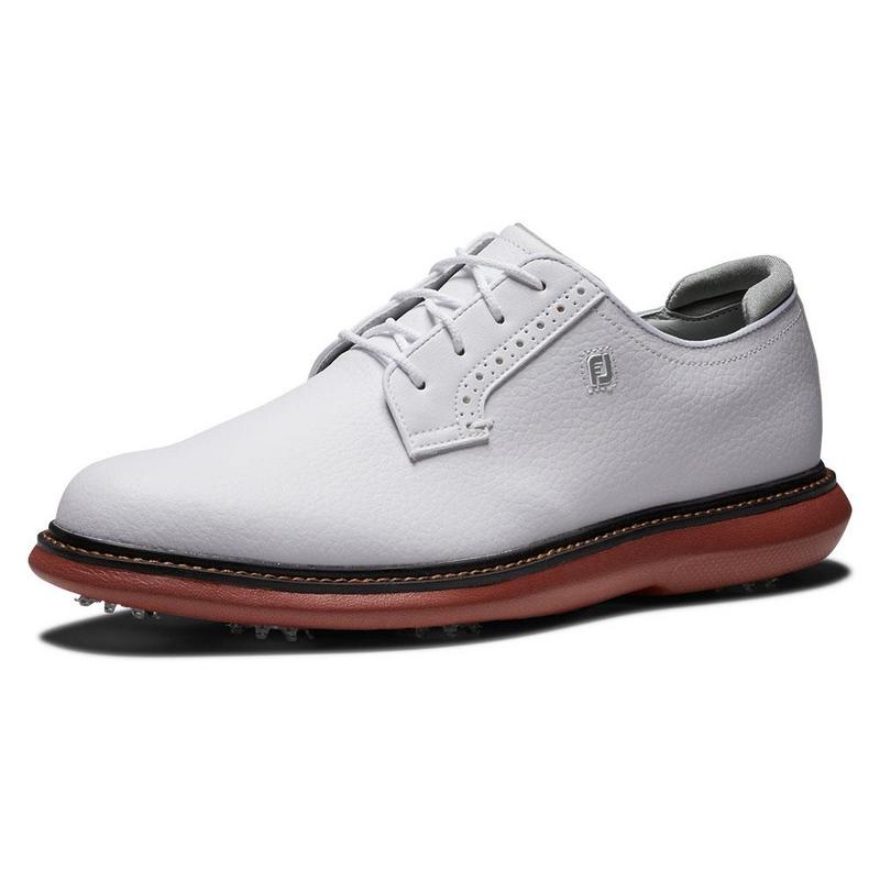 FootJoy Traditions Golf Shoe - White/White/Brick - main image