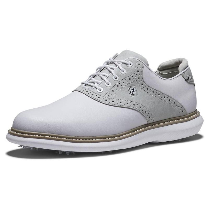 FootJoy Traditions Golf Shoe - White/White/Grey - main image