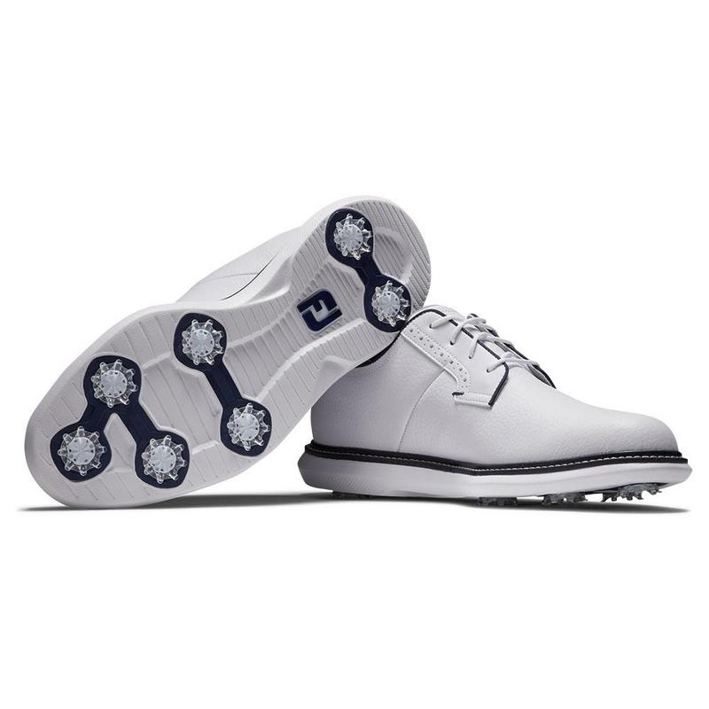 FootJoy Traditions Golf Shoe - White/White/Navy - main image