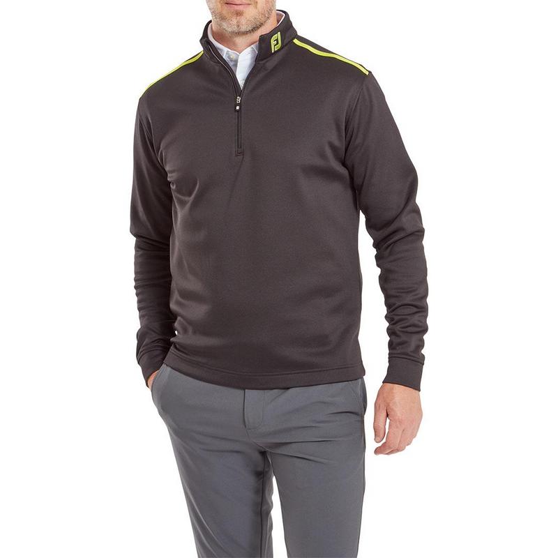 FootJoy Jersey Solid Chill-Out Golf Sweater - Black - main image