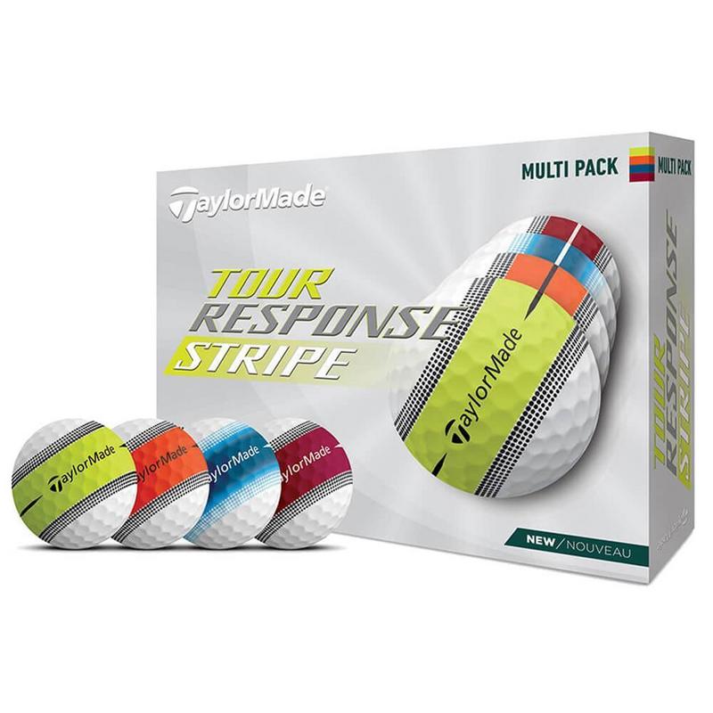 TaylorMade Tour Response Stripe Golf Balls - White/Multi (4 FOR 3) - main image