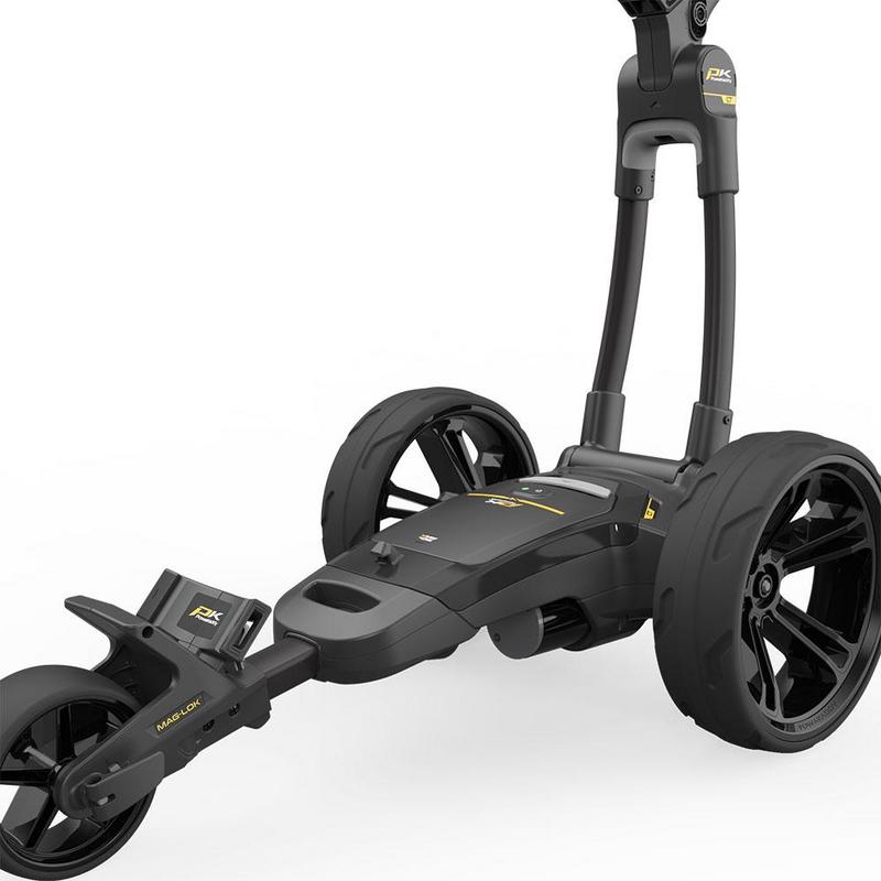 PowaKaddy CT6 GPS Black Electric Golf Trolley - Extended Lithium - main image