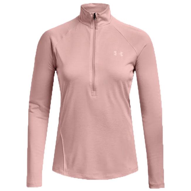 Under Armour Womens UA Tech Twist 1/2 Zip Golf Top - Retro Pink/Silver - main image