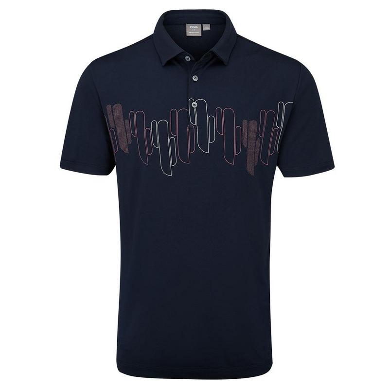 Ping Arizona Cactus Print Golf Polo Shirt - Navy - main image