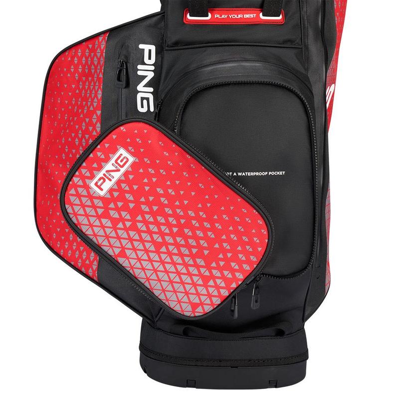 Ping Hoofer Monsoon 231 Waterproof Golf Stand Bag - Black/Red - main image