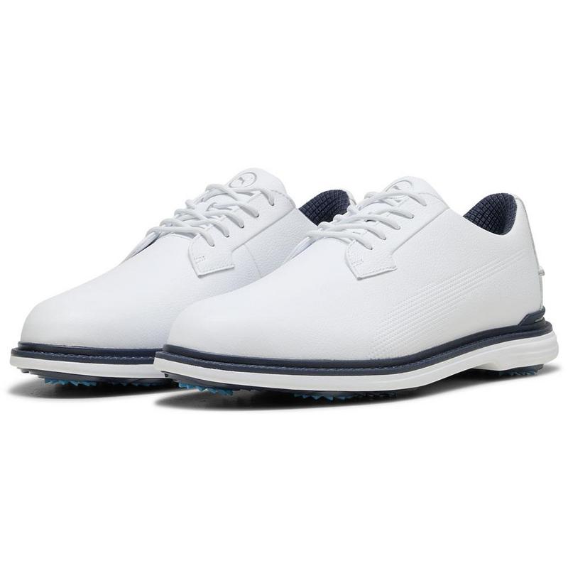 Puma Royale Golf Shoes - Puma White/Deep Navy/Team Light Blue - main image