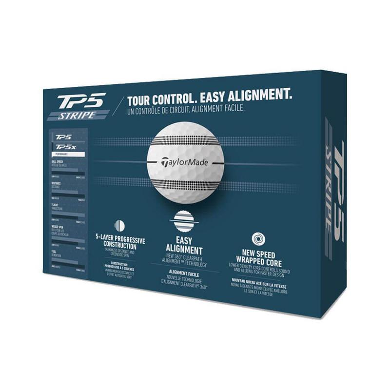 TaylorMade TP5 Stripe Golf Balls - White - main image