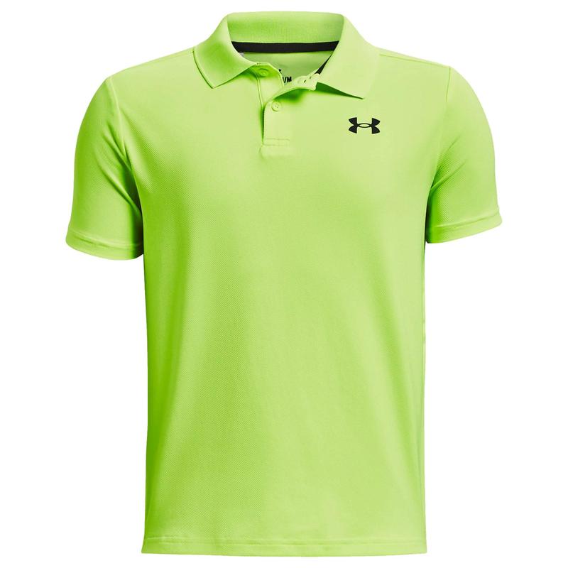 Under Armour UA Junior Performance Golf Polo Shirt Lime Surge Junior X Small Green