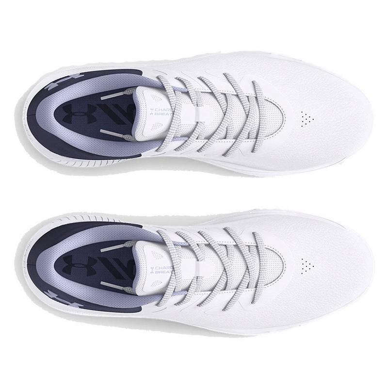 Under Armour Womens UA Charged Breathe 2 Spikeless Golf Shoes - White/Navy - main image