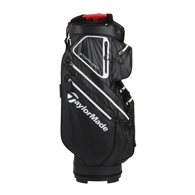 TaylorMade Storm Dry Waterproof Golf Cart Bag Black/White/Red - main image