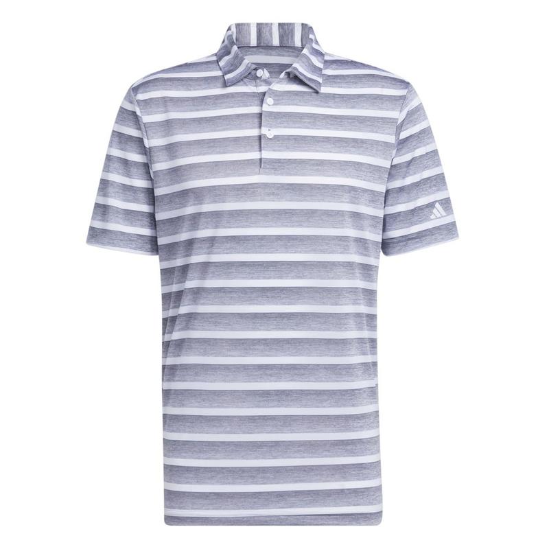 adidas 2 Colour Stripe Golf Polo - Grey - main image