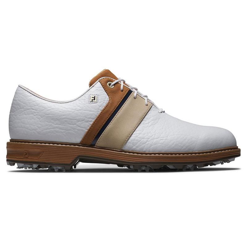 FootJoy Premiere Series Packard LX Golf Shoes - White/Blue/Brown